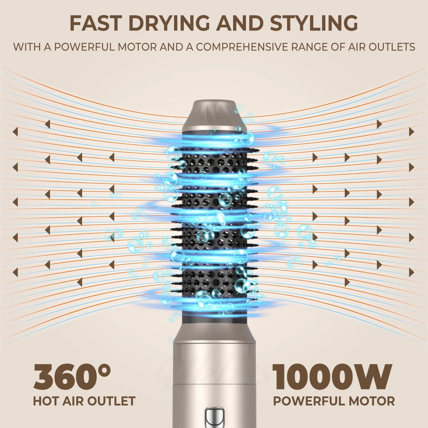 Professional Hair Dryer 5 in 1 Hair Styler Hot Air Comb Electric Hair Heating Brush High Speed Blow Dryer Hair Brush