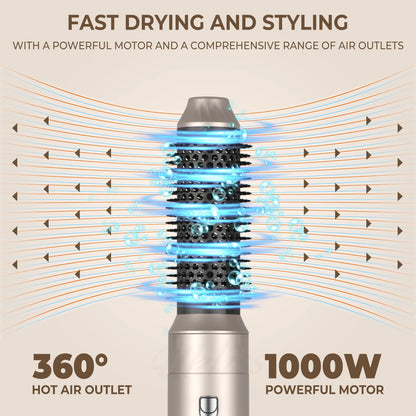 Professional Hair Dryer 5 in 1 Hair Styler Hot Air Comb Electric Hair Heating Brush High Speed Blow Dryer Hair Brush