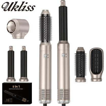Professional Hair Dryer 5 in 1 Hair Styler Hot Air Comb Electric Hair Heating Brush High Speed Blow Dryer Hair Brush